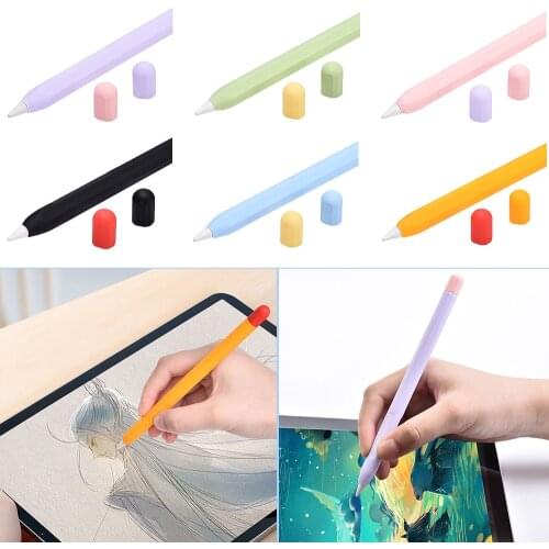 Cute Soft Silicone Pencil Cases For Apple Pencil 1 2 Cover For iPad Tablet Touch Pen Stylus Protective Sleeve Cover Case Shell