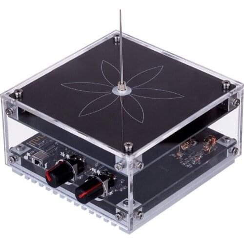Music Flat Tesla Coil High Frequency and High Voltage Generator Magnetic Storm Coil Palm Voltaic Arc Touchable Lightning