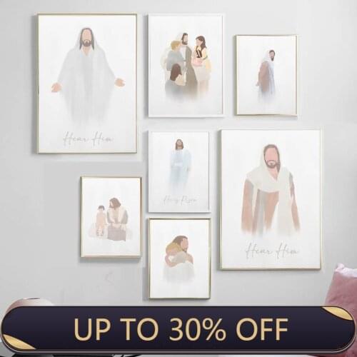 Wall Decoration Saint Jesus Bible Story Nordic Posters and Prints Living Room Wall Decoration Canvas Painting