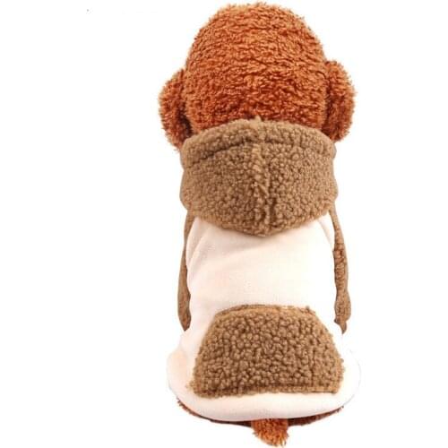New pet clothing dog cat clothing lamb cashmere autumn winter warm Korean sweater coffee Hoodie dog clothing