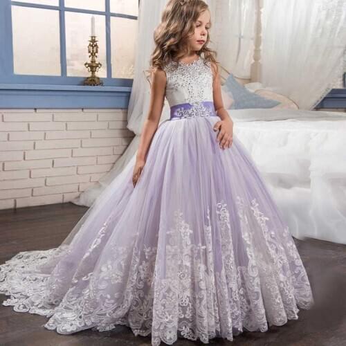 New Summer Girls Dress Elegant Children Clothing formal Kids Dresses For Girls Princess Wedding Party Dress Costume High Quality