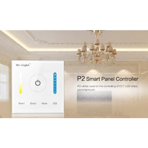 New Milight P2 Panel Led Controller Touch Switch Panel Brightness and color temperature Led Dimmer for Led Strip, Panel Lights