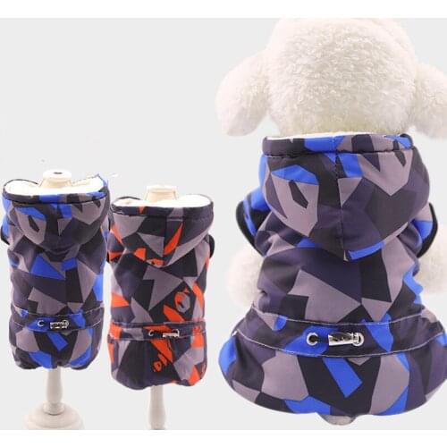 Dog Pets Clothing Waterproof Coat Jacket Jumpsuit Winter Dog Clothes Warm Puppy Outfit Garment Camouflage Pet Costume Dropship