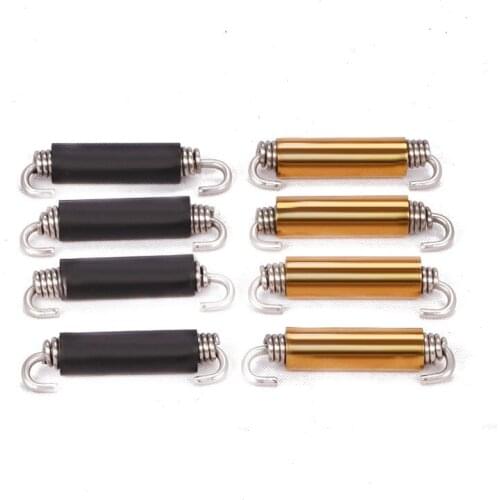 2PCS Universal Motorcycle Exhaust Spring Hooks Stainless Steel Exhaust Front Middle Link Pipe Rotatable Metal Springs Kit Set