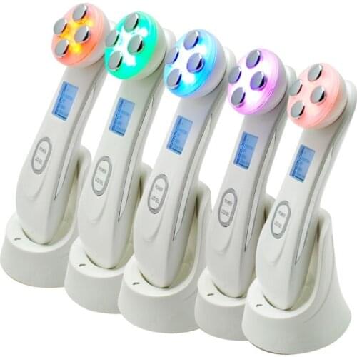 Face Lifting Skin Tightening RF Radio Frequency LED Photon Facial Mesotherapy Blackhead Acne Wrinkle Remover Skin Care Massager