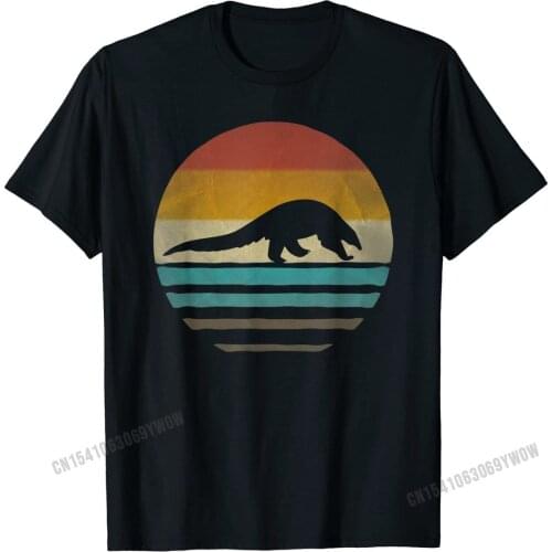 Pangolin Shirt Retro Vintage 70s Silhouette Distressed Gift Slim Fit T Shirt Coupons T Shirt Cotton Mens Custom