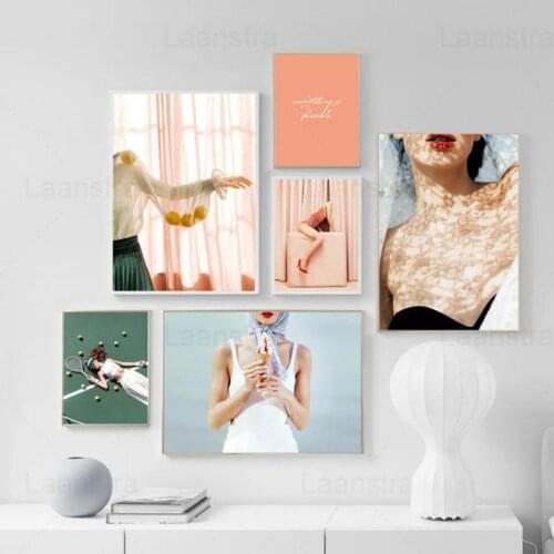 Nordic Magazine Style Decor Poster Girly Sexy Woman Picture HD Canvas Painting Home Decor for Girl Bedroom Living Room Wall Art