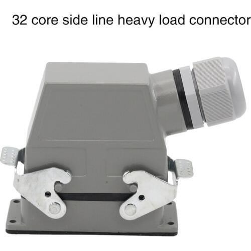 Heavy duty connector 32 core rectangular plug cold-press hdc-hee-032 Male female air plug 16A