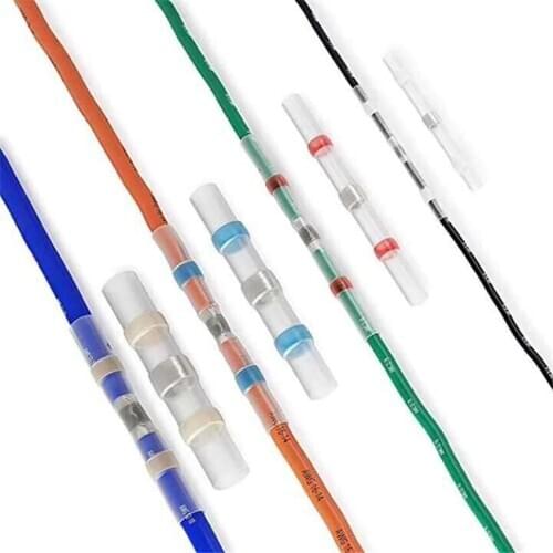 26-4AWG sp11 sp21 sp31 sp41 sp31-2 Heat Shrink Soldering Sleeve Terminals Insulated Waterproof Butt Connectors Electrical Wire