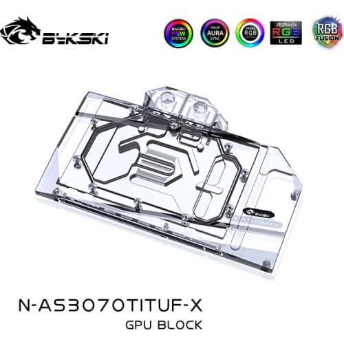 Bykski GPU Water Block For ASUS TUF RTX3070TI 8G OC GAMING Graphic Card Radiator VGA Cooler 5V 12V N-AS3070TITUF-X