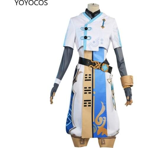 YOYOCOS Genshin Impact Chongyun Cosplay Executive Officer Suit Handsome Costumes Anime Uniforme Festa De Halloween Sexy 2021 New