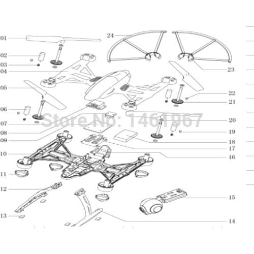 JXD 509 509W 509V 509X RC Quadcopter spare parts motor bldes Protective Guard Frame landing gear battery etc