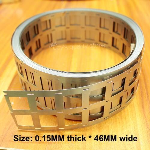1kg 18650 power battery special spot welding nickel plated steel sheet nickel belt 0.15MM*46MM punching 3 and 10 string