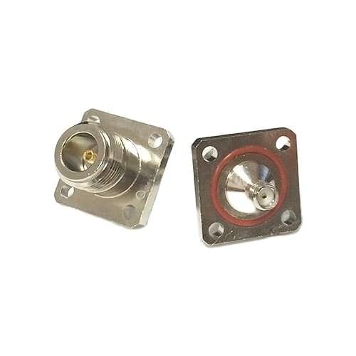 1PC WIFI adapte N Female Jack to SMA Female RF Coax convertor 4-hole Panel mount Nickelplated NEW wholesale