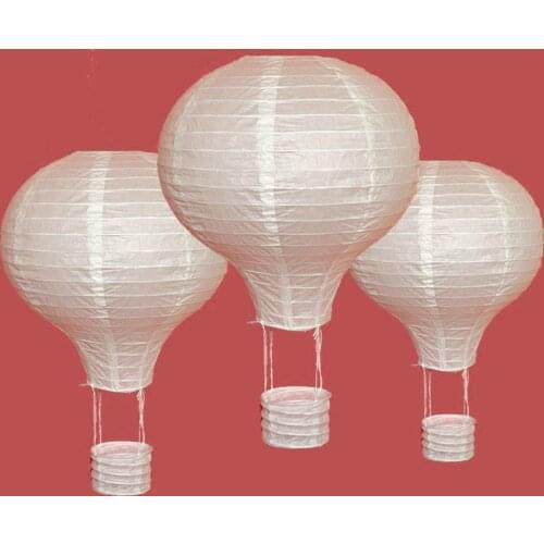 1pc White 10/12/14/16inch Hot Air Balloon Paper Lantern Chinese Wishing Lantern Wedding Decor Kids Birthday Party Home Supplies