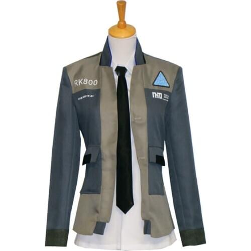 2019 Game Detroit: Become Human Cosplay Costume Connor Cosplay Uniform Men Jacket RK800 Coat Costume