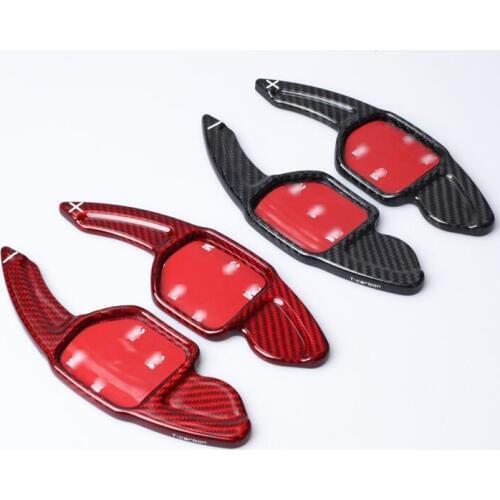 Accessoy for Audi A4L A5 A6L A8 Q5 Q7 S5 S6 S8 RS6 2006-2012 Car Steering Wheel Extension Carbon Fiber Interior Paddle Shifter
