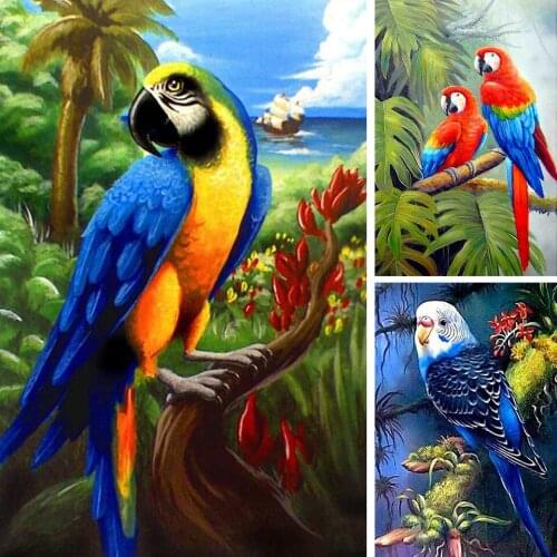 DIY 5D Diamond Painting Animal Parrot Cross Stitch Kit Full Drill Square Embroidery Mosaic Pictures of Rhinestones Home Decor