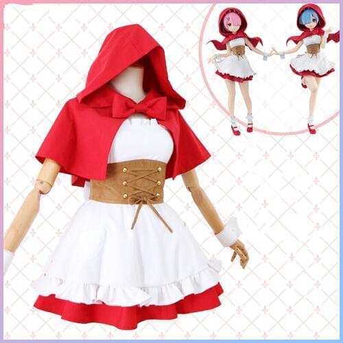 Anime Re ZERO Starting Life in Another World Cosplay Costumes Rem Ram Cosplay Maid Halloween Party kara Hajimeru Isekai Seikatsu