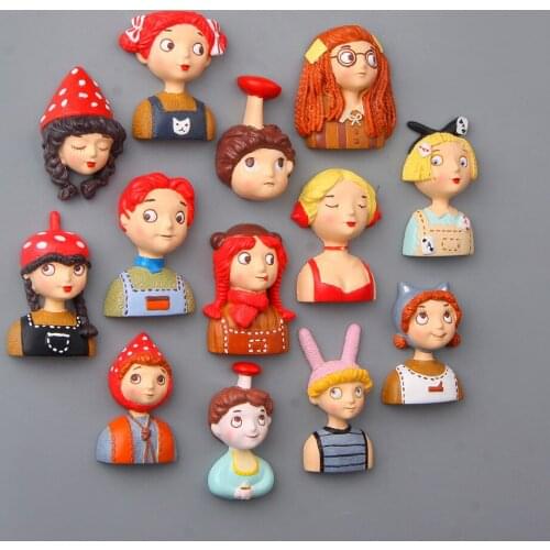 Free Shipping Cartoon Refrigerator Magnet Nordic Creative Magnetic Sticker Resin Fridge Magnet Home Decoration