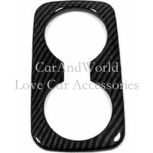 For Hyundai Tucson 2019 Rear Row Water Cup Holder Cover Seat Frame Trims Carbon Fibre Decoration Car-styling Accessories