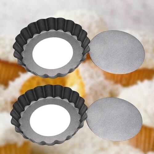 1PC Nonstick Removable Bottom Mini Tart Pan Pizza Baking Tray Mould Quiche Pans Cake Mold Mini Tart and Cheesecake Pan