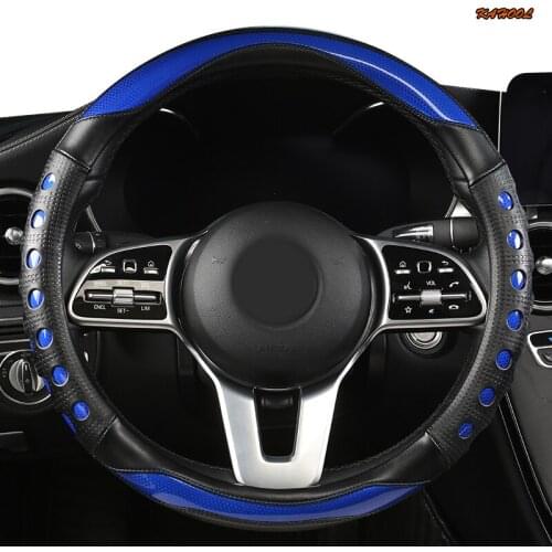 KAHOOL Microfiber Leather Car Steering Wheel Cover For Mitsubishi ASX Outlander Lancer Pajero L200 Mirage Triton Attrage