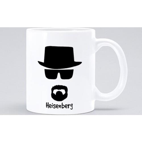 White TV Show Breaking Bad Heisenberg Mug Tea Coffee Milk Ceramic Home Creative Cups Collectible Christmas Decoration Gift New