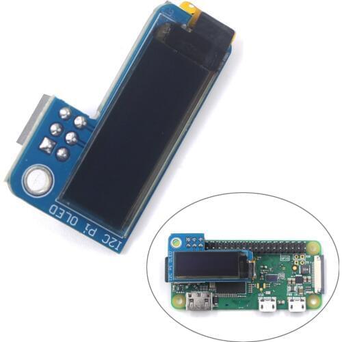 PiOLED Monochrome 0.91 inch IIC I2C 128x32 OLED Screen Add-on for Raspberry Pi Zero SSD1306 White DC 3.3V RCmall
