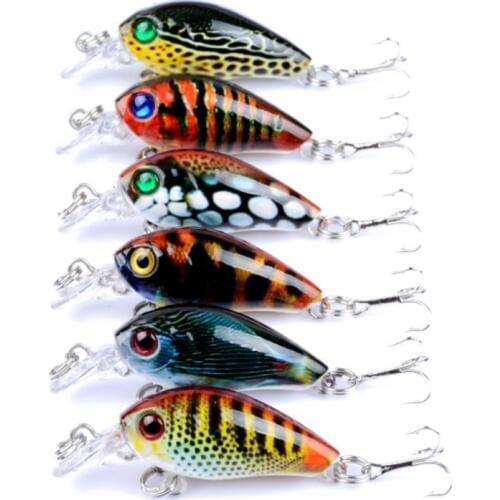 6 Color Set Rock Road Asian Bait Bionic Fishing Bait 4.5cm/4g Hot Painted Painting Lure Hard Bait