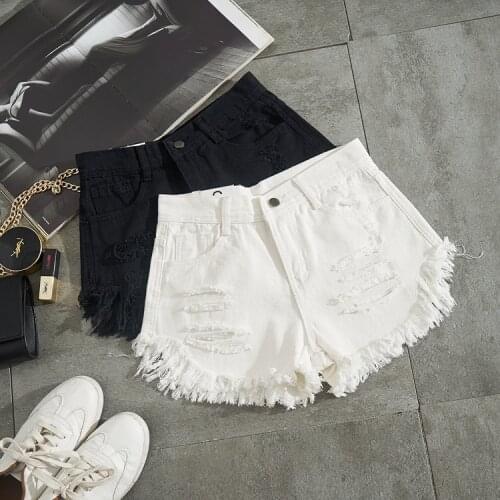 Obrix Female Casual Style Denim Short Shorts High Waist Tassel Streetwear Fashion Outerwear For Women