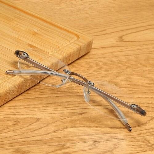 Seemfly New Classic TR90 Rimless Reading Glasses Men Women Ultralight Frameless Eyeglasses Computer Goggle Diopter +1.0 To +4.0