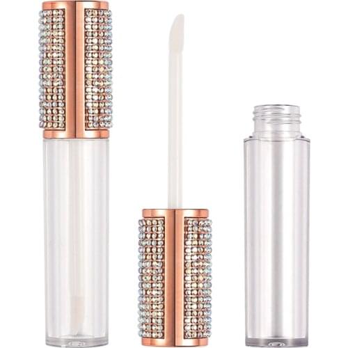 Wholesale 5ML Lipgloss Bottles Colors Diamond Lip Gloss Tubes Lipstick Bottles Lip Glaze Containers Lipbalm Tubes