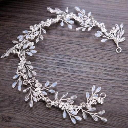 Bride Hair Band White Crytal Headband Wedding Bridal Accessories Tiara Ornaments