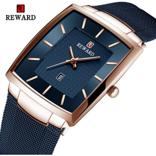 REWARD Mens Watches Top Brand Luxury Square Quartz Watch Men Sport Watches 2020 Waterproof Business Casual Japan Movement