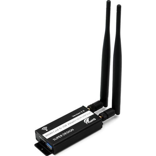 QINDIAN Network Cards M.2 Wifi Adapter Wireless USB Wifi Adapter Wi Fi NGFF M.2 to USB 3.0 SIM Card Slot for WWAN/LTE/4G Module