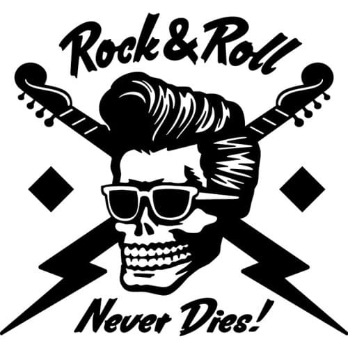 Small Town Rock And Roll Never Dies Creativity Word Vinyl Motorcycle Car Stickers Decal Anime Cute Car Accessories Decoration