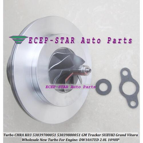 Turbo CHRA Cartridge Core K03 51 53039700051 53039880051 1390067G00 For Suzuki Grand Vitara Tracker 2000- DW10ATED RHW RHZ 2.0L