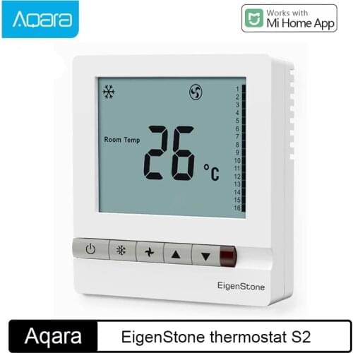 Aqara S2 EigenStone Air Conditioner thermostat Smart Temperature Control LCD Fan Coil Switch Controller For Home Automation