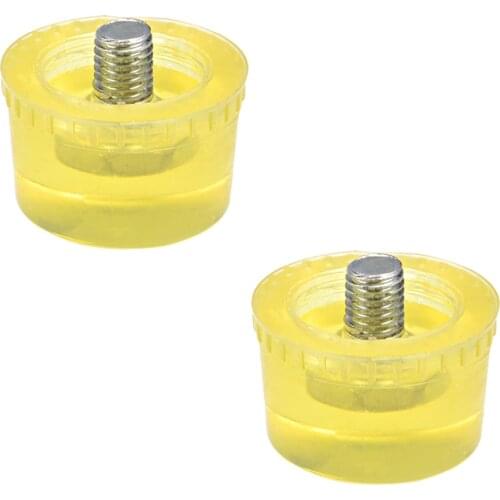 Uxcell 2PCS 40mm Diameter Mallet Hammer Replacement Striking Head Tip Yellow