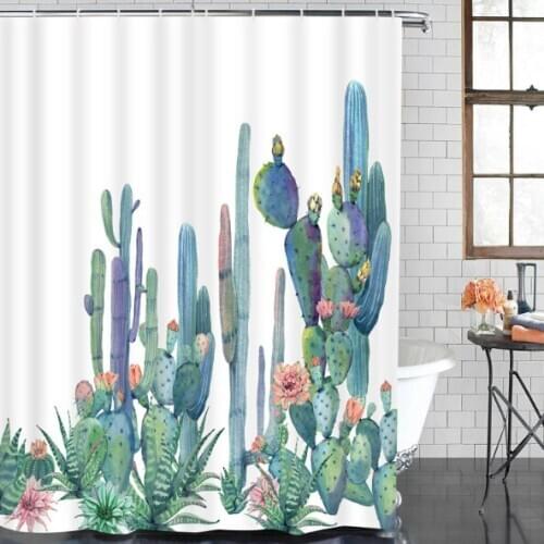 Printed shower curtain Waterproof shower curtain for bathroom Waterproof polyester fabric shower curtain