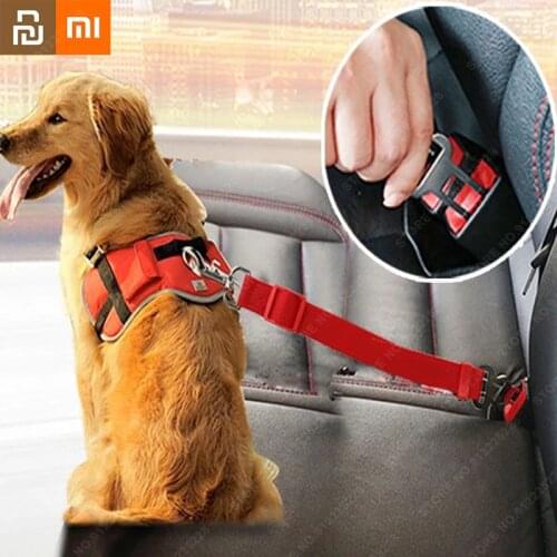 Xiaomi Pet Car Seat Belt Traction Rope Retractable Harness Adjustable Safety Rope Protective Belt Pet Travel Clip Pet Supplies