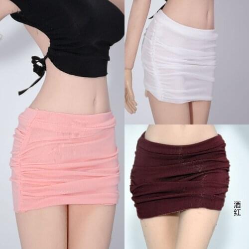 1/6 Female Super Stretch Short Skirt Dress Clothes Model Fit 12 inch Soldier Action Figure Body