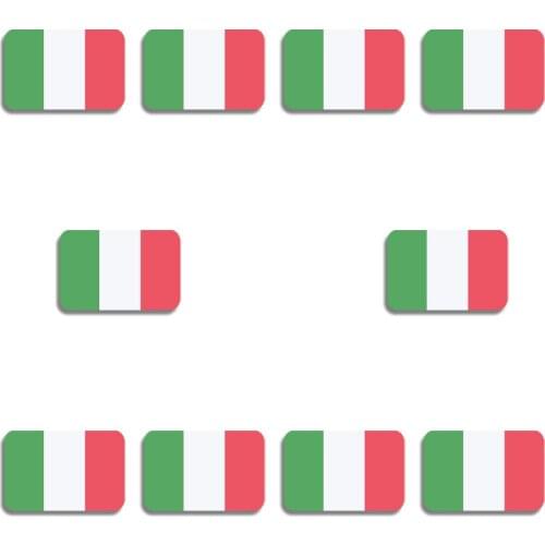 10Pcs/Lot Classic Italy Flag Lapel Pin For Backpacks Acrylic Brooch Patriotism Jewelry Badge Hat Bag Coat Accessories