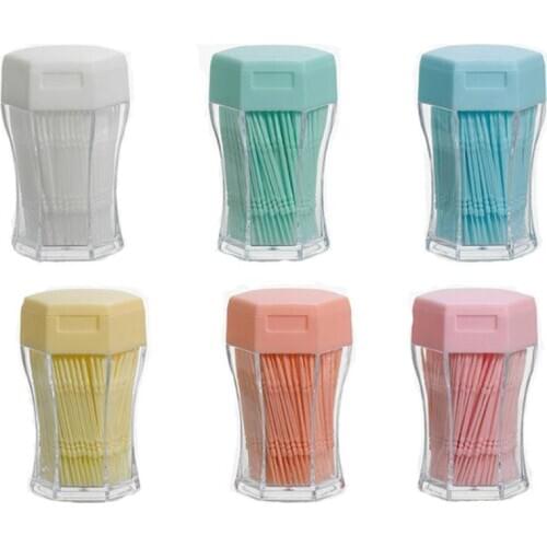 200Pcs/Set Soft Plastic double-head Brushed Toothpick Oral Care 6.2 Cm Hot Sale