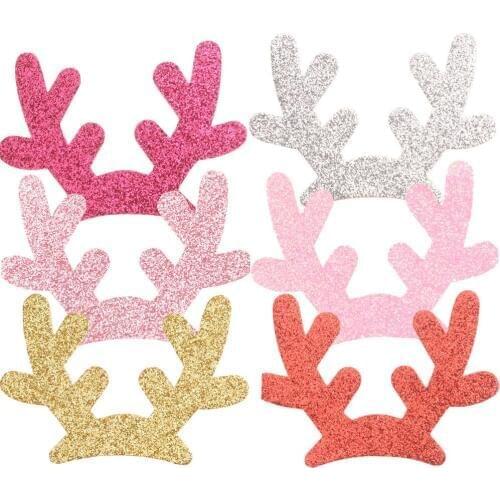 30PCS 3inch Antlers Cute Christmas Hair Accessories Girls Hair Accessories DIY Headwear for hairclip Barrettes