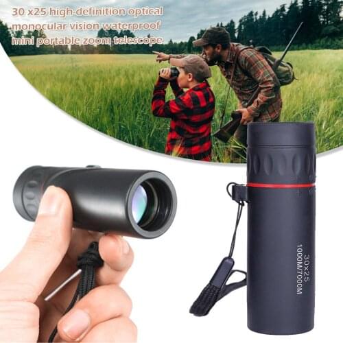 30x25 HD Optical Monocular Mini PoNight Vision Waterproof Mrtable Zoom Telescope Can Be Used For Hunting Travel Range
