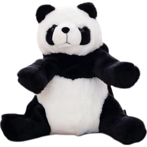 35x22cm Cartoon Panda Backpack Shoulder Bag Animal Plush Doll for Boy Girl Best Sale-WT