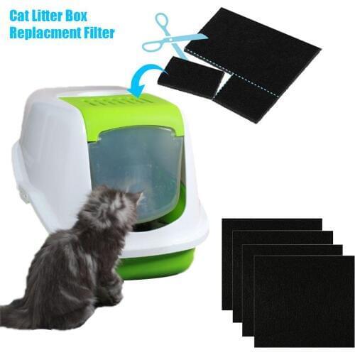 4/6pcs Portable Pet Cat Litter Box Filter Pad Activated Carbon Deodorizing Filters Carbon Pack Deodorant Charcoal Filter for Cat