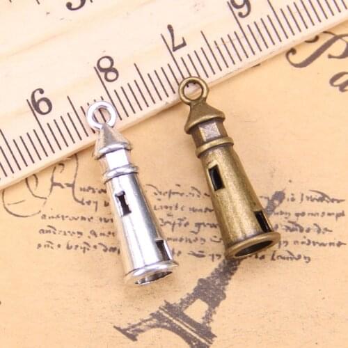 16pcs Charms hollow 3D lighthouse 25x8mm Antique Pendants,Vintage Tibetan Silver Jewelry,DIY for bracelet necklace